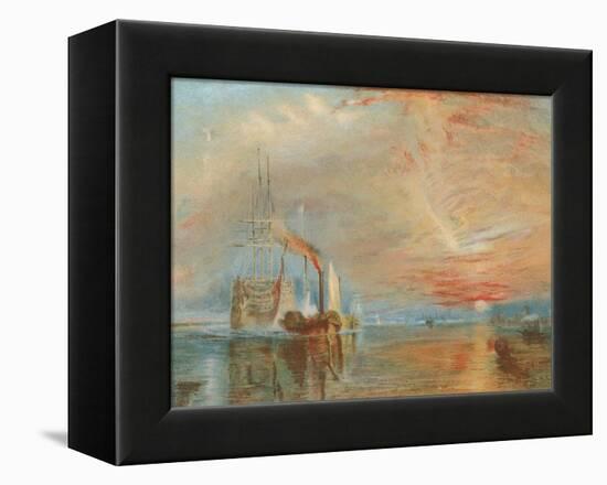 The Old Temeraire Tugged to Her Last Berth-J. M. W. Turner-Framed Premier Image Canvas