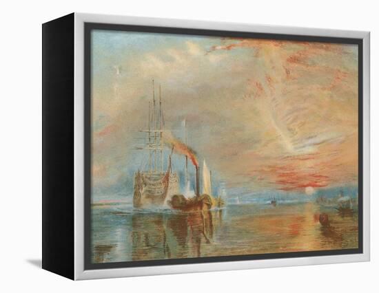 The Old Temeraire Tugged to Her Last Berth-J. M. W. Turner-Framed Premier Image Canvas