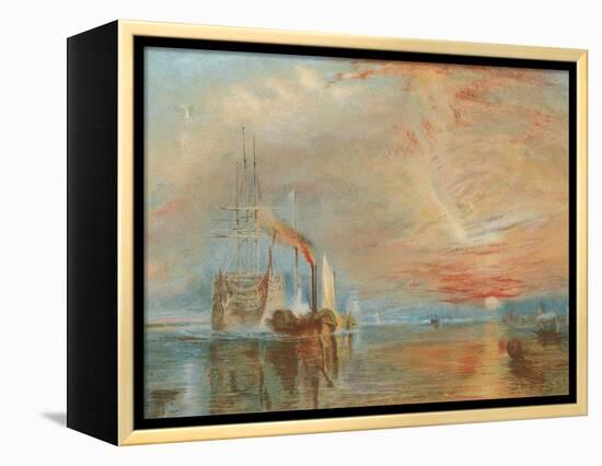 The Old Temeraire Tugged to Her Last Berth-J. M. W. Turner-Framed Premier Image Canvas