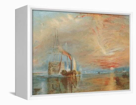 The Old Temeraire Tugged to Her Last Berth-J. M. W. Turner-Framed Premier Image Canvas