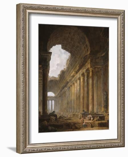 The Old Temple, 1787-88-Hubert Robert-Framed Giclee Print