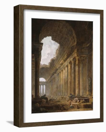 The Old Temple, 1787-88-Hubert Robert-Framed Giclee Print