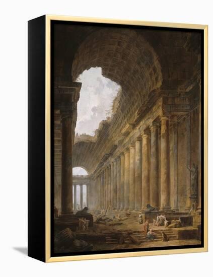 The Old Temple, 1787-88-Hubert Robert-Framed Premier Image Canvas