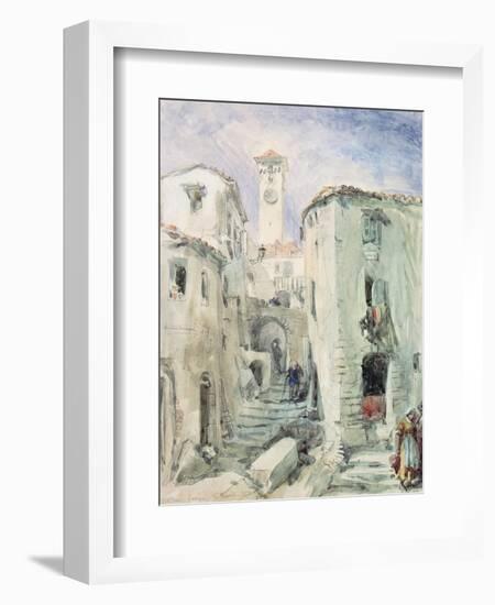 The Old Tower at Cannes, 1870-William 'Crimea' Simpson-Framed Giclee Print