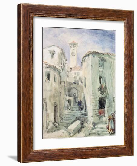 The Old Tower at Cannes, 1870-William 'Crimea' Simpson-Framed Giclee Print