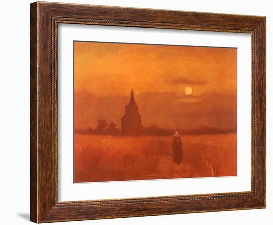 The Old Tower in the Fields, 1884-Vincent van Gogh-Framed Giclee Print