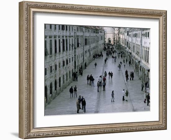 The Old Town and Ramparts, Dubrovnik, Croatia-Bruno Barbier-Framed Photographic Print