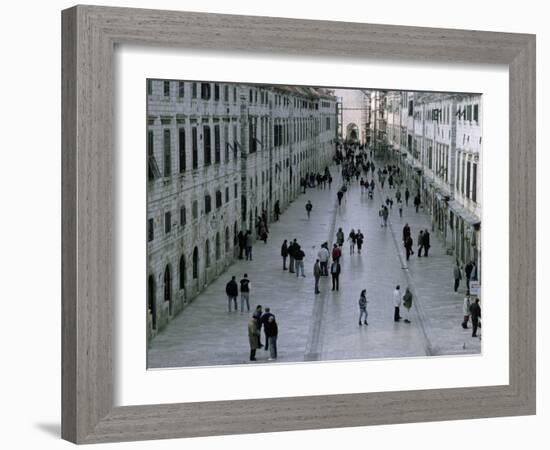 The Old Town and Ramparts, Dubrovnik, Croatia-Bruno Barbier-Framed Photographic Print