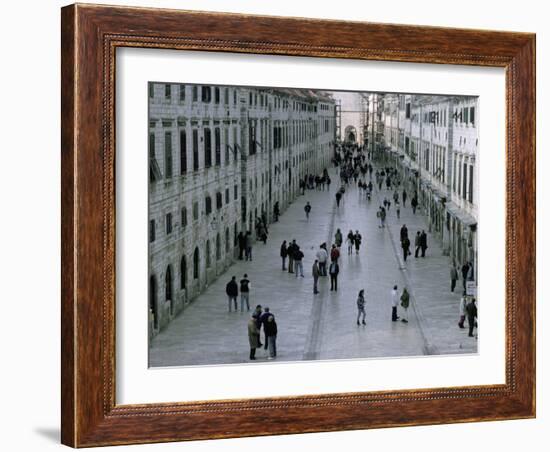 The Old Town and Ramparts, Dubrovnik, Croatia-Bruno Barbier-Framed Photographic Print