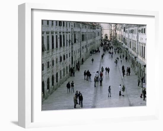 The Old Town and Ramparts, Dubrovnik, Croatia-Bruno Barbier-Framed Photographic Print
