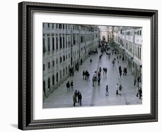 The Old Town and Ramparts, Dubrovnik, Croatia-Bruno Barbier-Framed Photographic Print