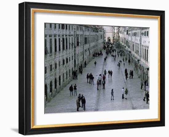 The Old Town and Ramparts, Dubrovnik, Croatia-Bruno Barbier-Framed Photographic Print