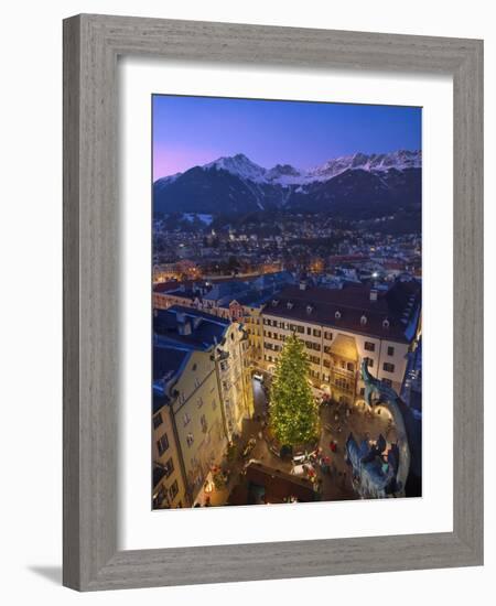 The Old Town Christmas Market, Innsbruck, Austria.-Jon Hicks-Framed Photographic Print