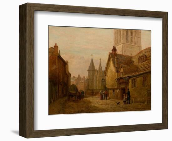 The Old Town Hall, Leicester, 1874 (Oil on Canvas)-John Fulleylove-Framed Giclee Print