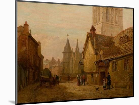 The Old Town Hall, Leicester, 1874 (Oil on Canvas)-John Fulleylove-Mounted Giclee Print