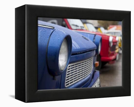 The Old Trabant Automobiles, Produced in the Former East Germany, Berlin, Germany, Europe-Carlo Morucchio-Framed Premier Image Canvas