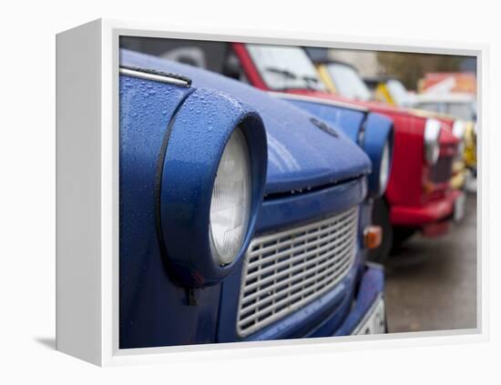 The Old Trabant Automobiles, Produced in the Former East Germany, Berlin, Germany, Europe-Carlo Morucchio-Framed Premier Image Canvas