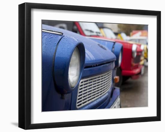 The Old Trabant Automobiles, Produced in the Former East Germany, Berlin, Germany, Europe-Carlo Morucchio-Framed Photographic Print