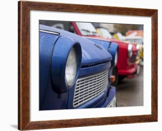 The Old Trabant Automobiles, Produced in the Former East Germany, Berlin, Germany, Europe-Carlo Morucchio-Framed Photographic Print