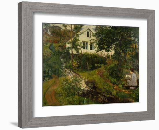 The old vicarage farm, before 1908-Nikolai Astrup-Framed Giclee Print