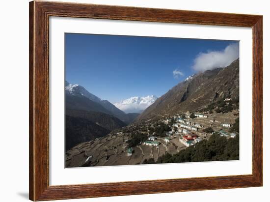 The old village of Pangboche on the Everest Base Camp trek, Nepal, Himalayas, Asia-Alex Treadway-Framed Photographic Print