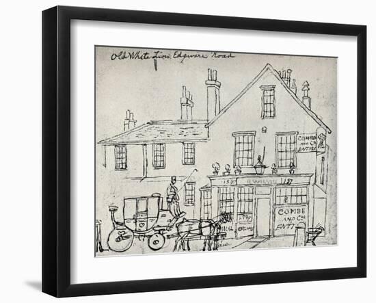 'The Old White Lion, Edgware Road', c1821-James Pollard-Framed Giclee Print