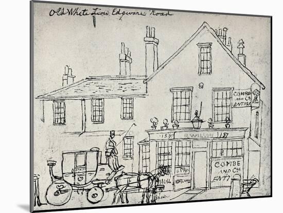 'The Old White Lion, Edgware Road', c1821-James Pollard-Mounted Giclee Print