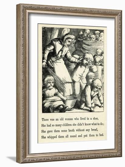 The Old Woman Who Lived in a Shoe-T. Dalziel-Framed Premium Giclee Print