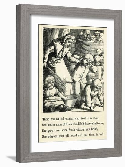 The Old Woman Who Lived in a Shoe-T. Dalziel-Framed Premium Giclee Print