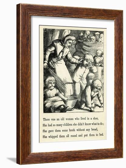 The Old Woman Who Lived in a Shoe-T. Dalziel-Framed Premium Giclee Print