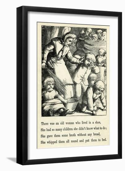 The Old Woman Who Lived in a Shoe-T. Dalziel-Framed Premium Giclee Print