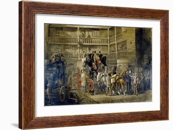 The Olden Time, from 'Fores Coaching Recollections', Engraved by J. Harris-Charles Cooper Henderson-Framed Giclee Print