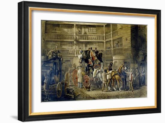 The Olden Time, from 'Fores Coaching Recollections', Engraved by J. Harris-Charles Cooper Henderson-Framed Giclee Print