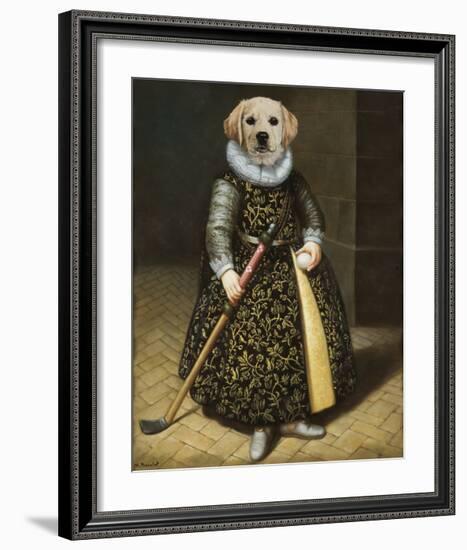 The Oldest Lady Golfer-Thierry Poncelet-Framed Premium Giclee Print