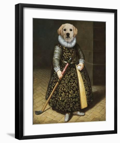 The Oldest Lady Golfer-Thierry Poncelet-Framed Premium Giclee Print