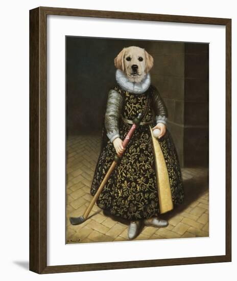 The Oldest Lady Golfer-Thierry Poncelet-Framed Premium Giclee Print