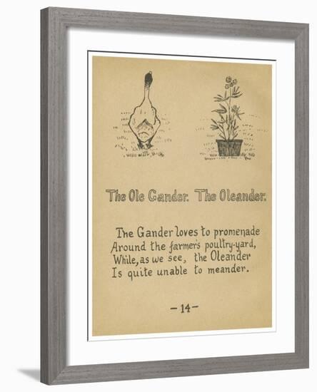 The Ole Gander. The Oleander.-Robert Williams Wood-Framed Art Print