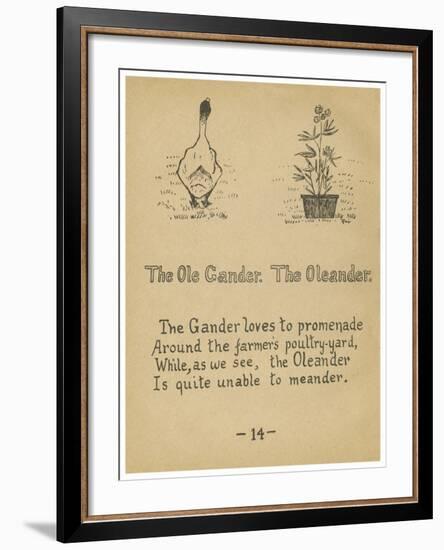 The Ole Gander. The Oleander.-Robert Williams Wood-Framed Art Print