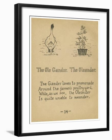 The Ole Gander. The Oleander.-Robert Williams Wood-Framed Art Print