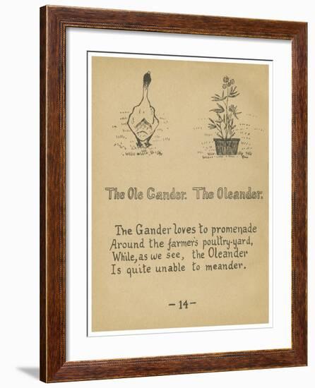 The Ole Gander. The Oleander.-Robert Williams Wood-Framed Art Print