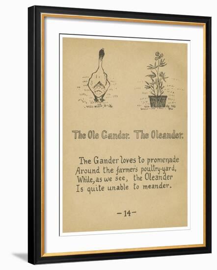 The Ole Gander. The Oleander.-Robert Williams Wood-Framed Art Print