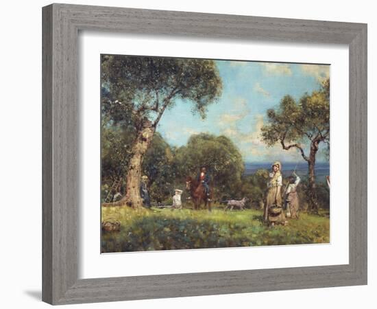 The Olive Harvest, 1875-Francesco Paolo Michetti-Framed Giclee Print