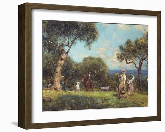 The Olive Harvest, 1875-Francesco Paolo Michetti-Framed Giclee Print