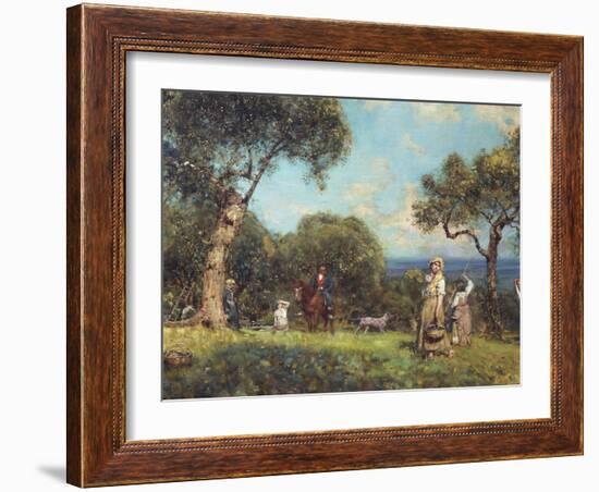 The Olive Harvest, 1875-Francesco Paolo Michetti-Framed Giclee Print