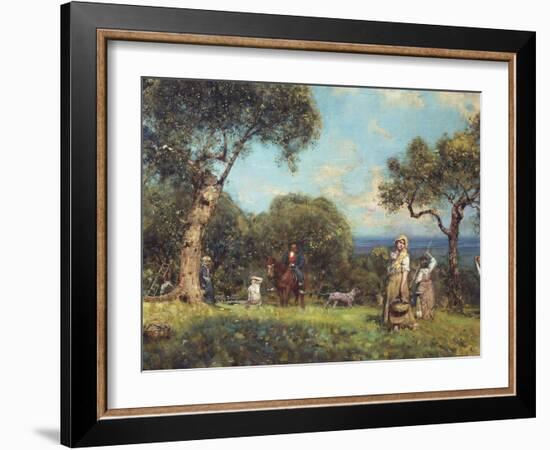 The Olive Harvest, 1875-Francesco Paolo Michetti-Framed Giclee Print