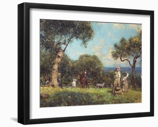 The Olive Harvest, 1875-Francesco Paolo Michetti-Framed Giclee Print