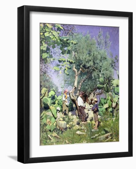 The Olive Harvest, 1884 by Peder Monsted-Peder Monsted-Framed Giclee Print