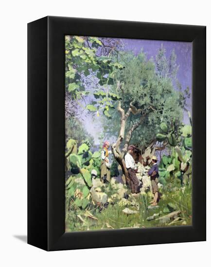 The Olive Harvest, 1884 by Peder Monsted-Peder Monsted-Framed Premier Image Canvas