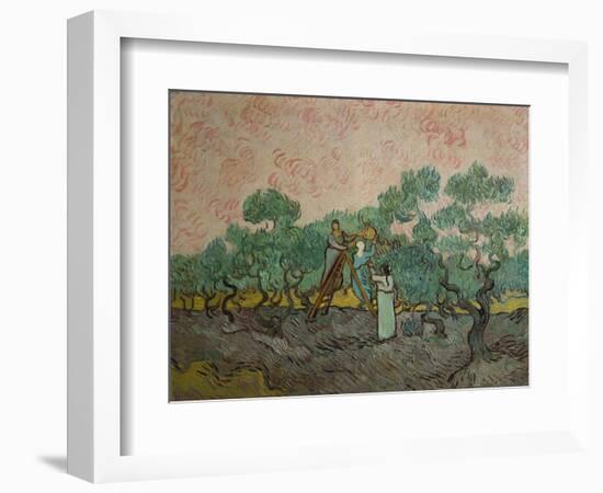 The Olive Pickers, 1889-Vincent van Gogh-Framed Giclee Print