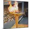 The Olympic Flame at the 1956 Melbourne Olympics-null-Mounted Photographic Print